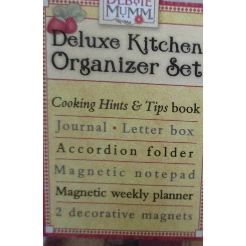Debbie Mumm Deluxe Kitchen Organizer Set Fruit Bowl Gold NEW